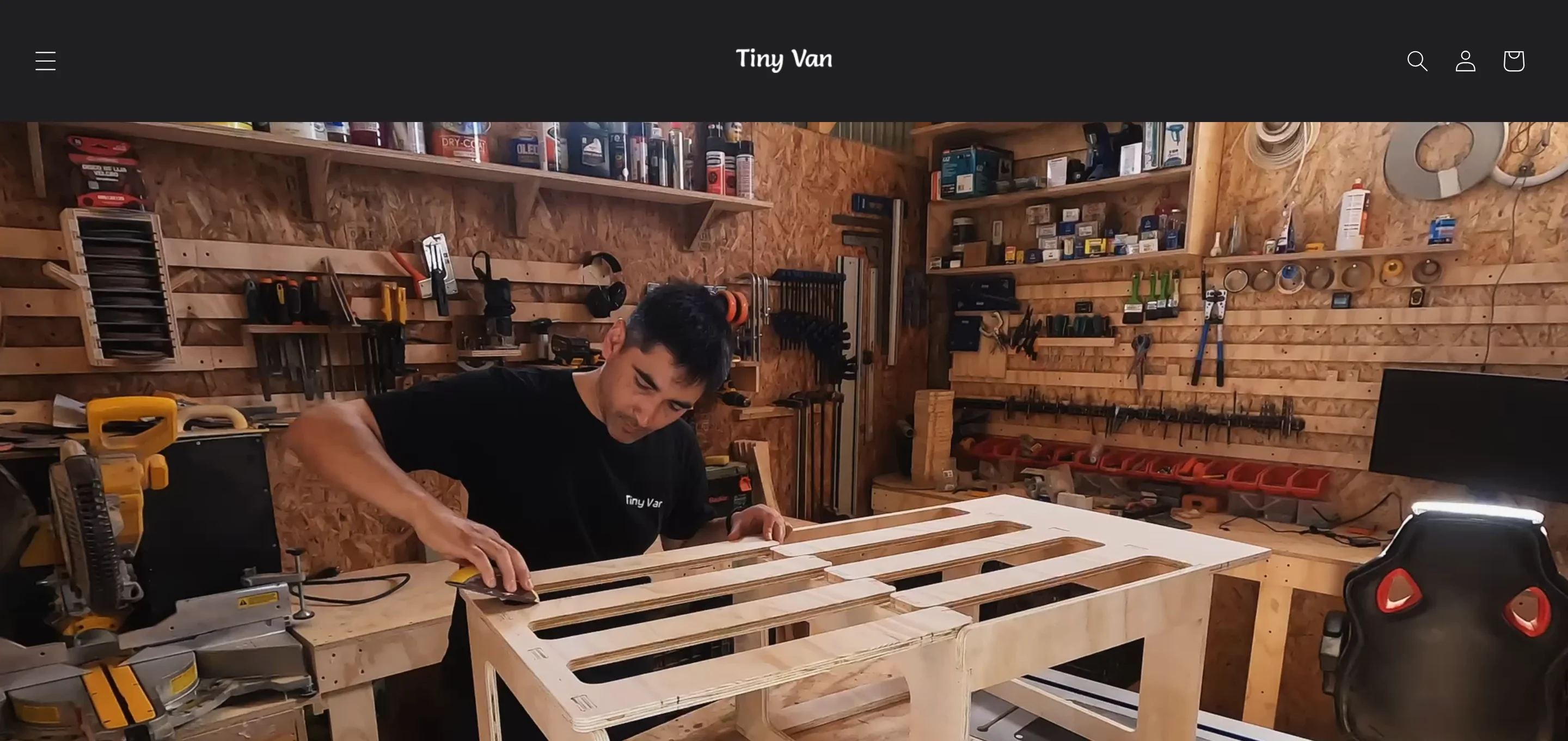 Home de Tiny Van en producción
